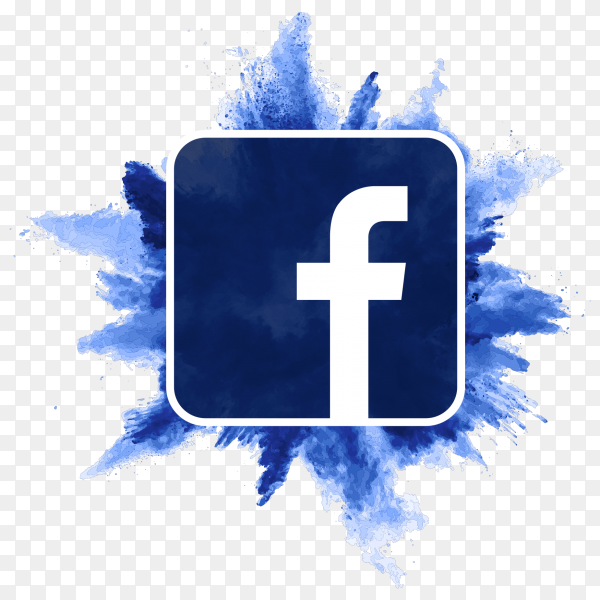 Facebook logo watercolor social media icon png